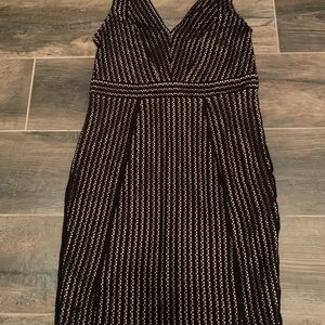 NWT BCBGMaxazria black and nude dress size L
